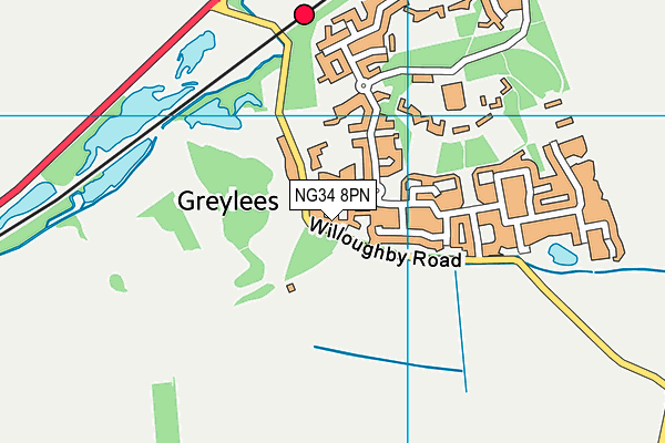 NG34 8PN map - OS VectorMap District (Ordnance Survey)