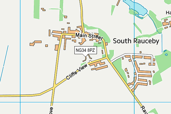 NG34 8PZ map - OS VectorMap District (Ordnance Survey)