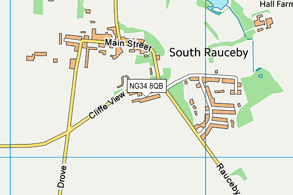 NG34 8QB map - OS VectorMap District (Ordnance Survey)