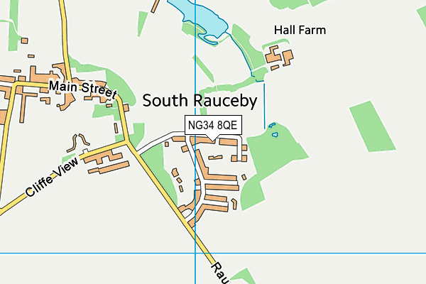 NG34 8QE map - OS VectorMap District (Ordnance Survey)