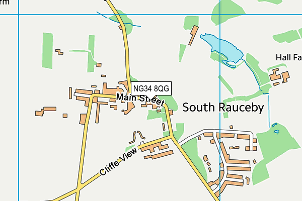 NG34 8QG map - OS VectorMap District (Ordnance Survey)