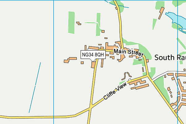 NG34 8QH map - OS VectorMap District (Ordnance Survey)