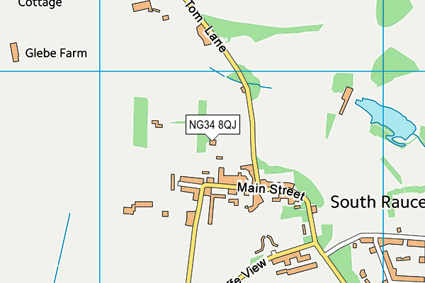 NG34 8QJ map - OS VectorMap District (Ordnance Survey)