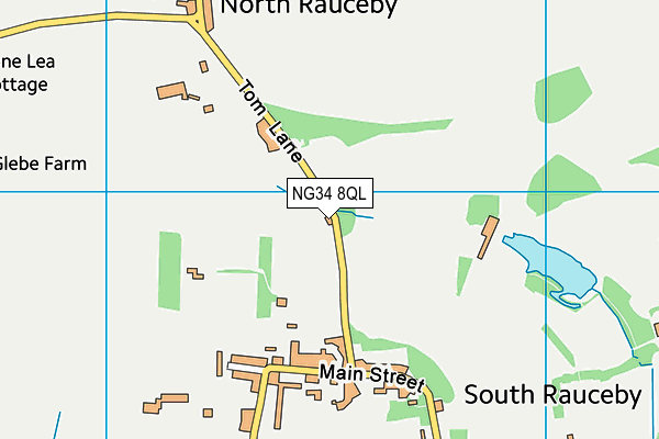 NG34 8QL map - OS VectorMap District (Ordnance Survey)