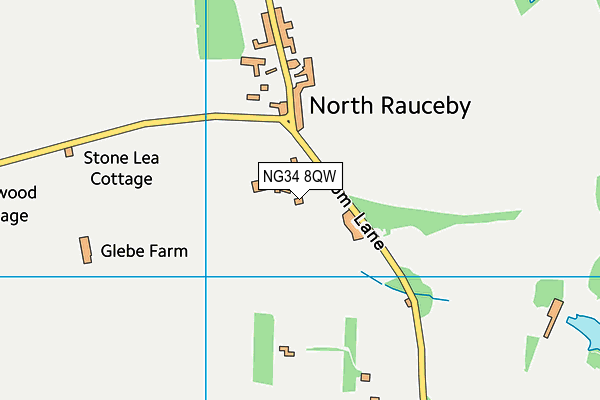 Rauceby Church of England Primary School map (NG34 8QW) - OS VectorMap District (Ordnance Survey)