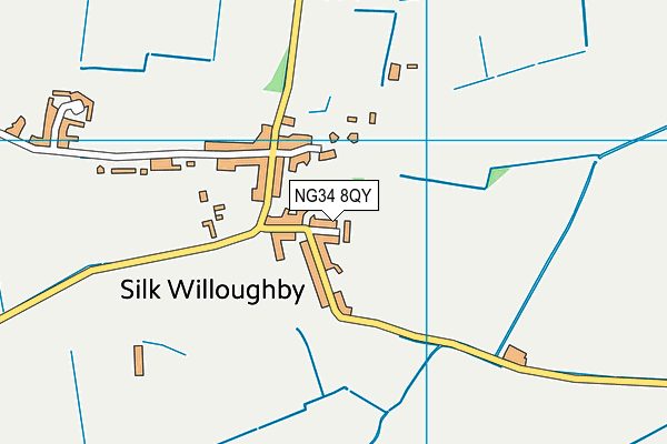 NG34 8QY map - OS VectorMap District (Ordnance Survey)