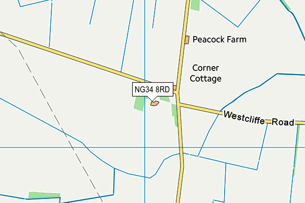 NG34 8RD map - OS VectorMap District (Ordnance Survey)