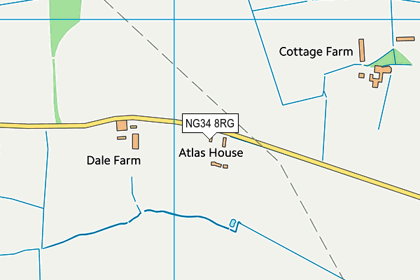 NG34 8RG map - OS VectorMap District (Ordnance Survey)
