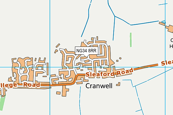 NG34 8RR map - OS VectorMap District (Ordnance Survey)