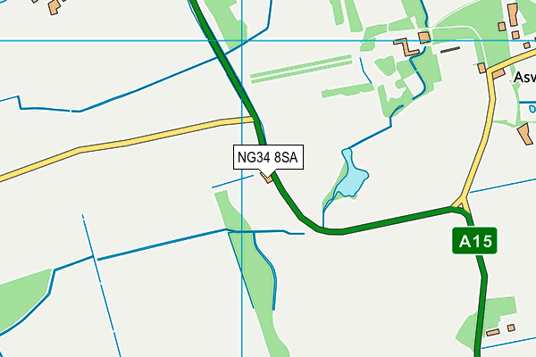 NG34 8SA map - OS VectorMap District (Ordnance Survey)