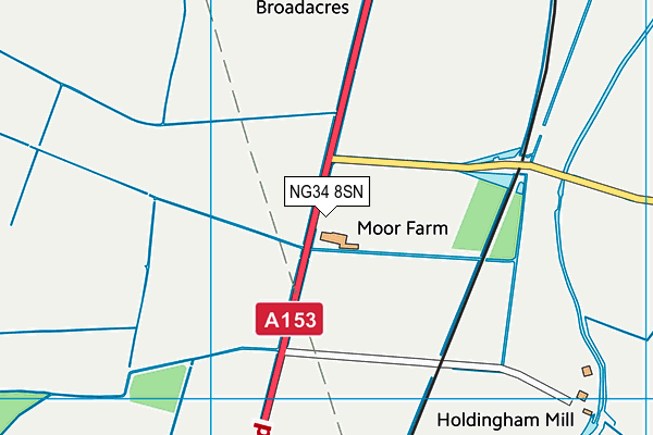 NG34 8SN map - OS VectorMap District (Ordnance Survey)