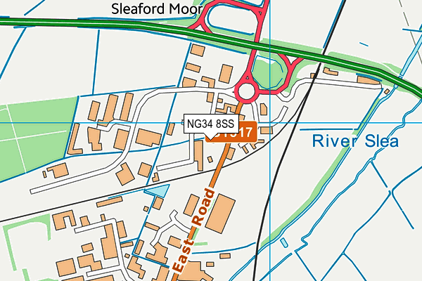 NG34 8SS map - OS VectorMap District (Ordnance Survey)