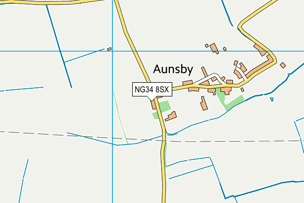 NG34 8SX map - OS VectorMap District (Ordnance Survey)