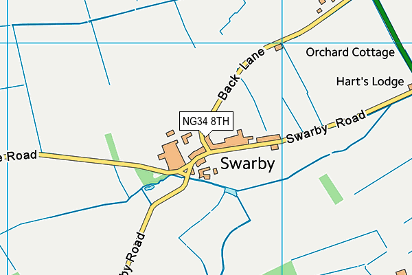 NG34 8TH map - OS VectorMap District (Ordnance Survey)