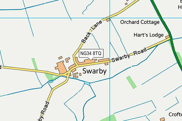 NG34 8TQ map - OS VectorMap District (Ordnance Survey)