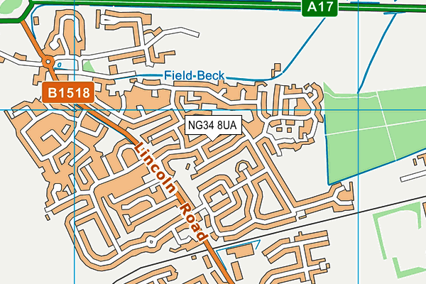 NG34 8UA map - OS VectorMap District (Ordnance Survey)