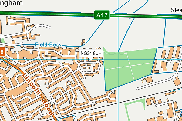 NG34 8UH map - OS VectorMap District (Ordnance Survey)