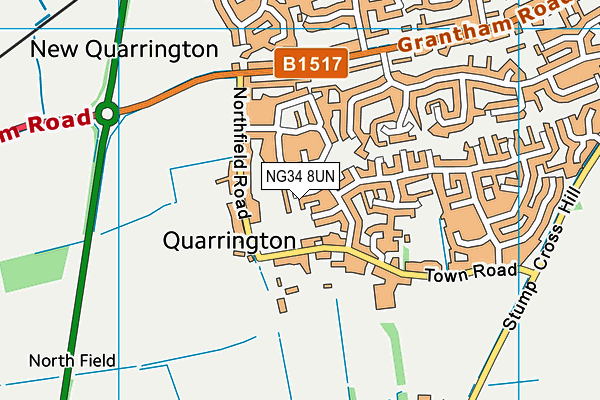 NG34 8UN map - OS VectorMap District (Ordnance Survey)