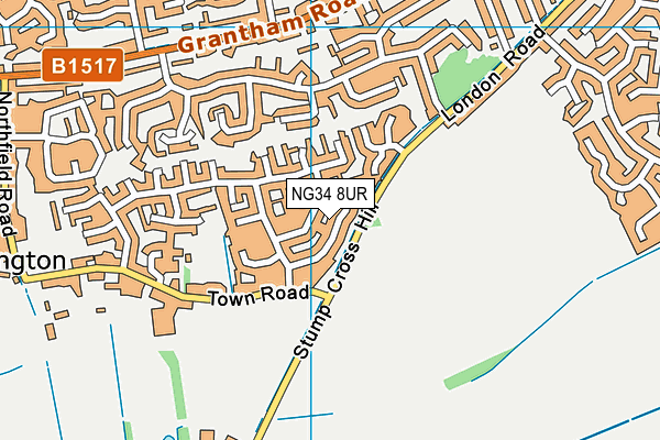 NG34 8UR map - OS VectorMap District (Ordnance Survey)