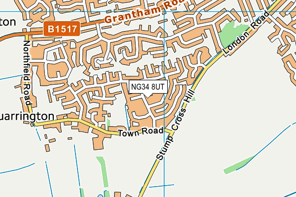 NG34 8UT map - OS VectorMap District (Ordnance Survey)