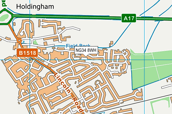 NG34 8WH map - OS VectorMap District (Ordnance Survey)