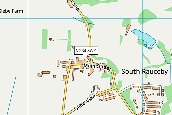 NG34 8WZ map - OS VectorMap District (Ordnance Survey)