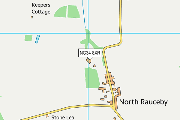 NG34 8XR map - OS VectorMap District (Ordnance Survey)