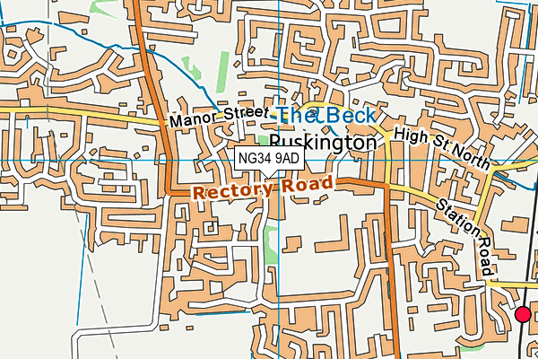 NG34 9AD map - OS VectorMap District (Ordnance Survey)