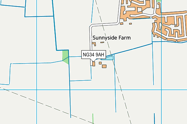 NG34 9AH map - OS VectorMap District (Ordnance Survey)