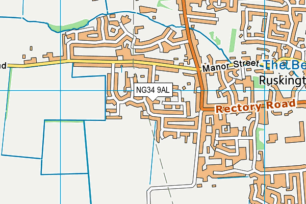 NG34 9AL map - OS VectorMap District (Ordnance Survey)