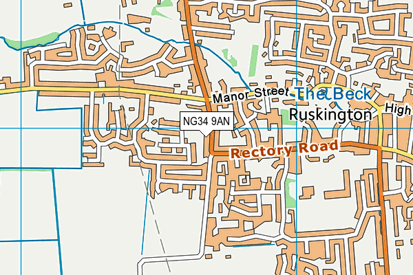 NG34 9AN map - OS VectorMap District (Ordnance Survey)