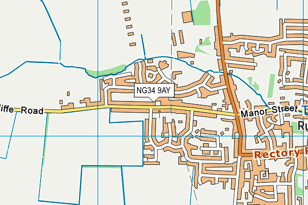 NG34 9AY map - OS VectorMap District (Ordnance Survey)