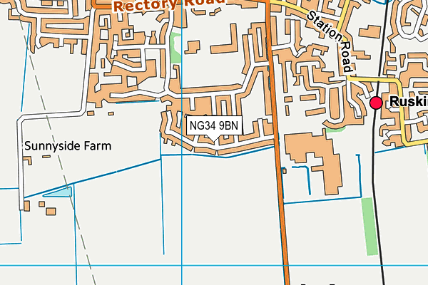 NG34 9BN map - OS VectorMap District (Ordnance Survey)