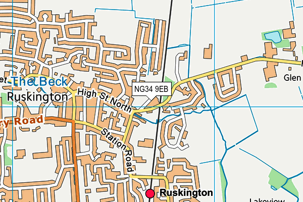 Map of RUSKINGTON GARDEN CENTRE LIMITED at district scale
