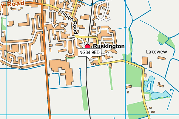 NG34 9ED map - OS VectorMap District (Ordnance Survey)