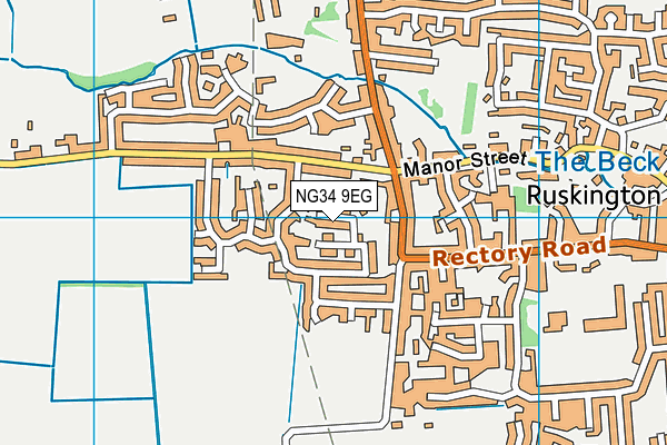 NG34 9EG map - OS VectorMap District (Ordnance Survey)