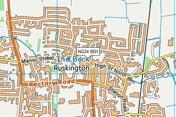 NG34 9EH map - OS VectorMap District (Ordnance Survey)