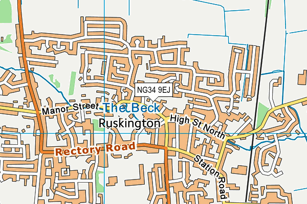 NG34 9EJ map - OS VectorMap District (Ordnance Survey)