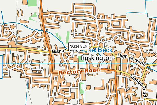 NG34 9EN map - OS VectorMap District (Ordnance Survey)