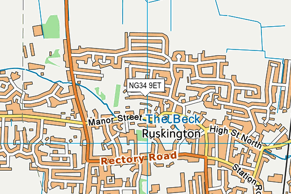 NG34 9ET map - OS VectorMap District (Ordnance Survey)