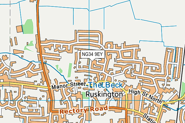 NG34 9EY map - OS VectorMap District (Ordnance Survey)