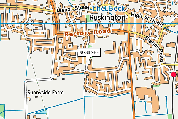 NG34 9FF map - OS VectorMap District (Ordnance Survey)