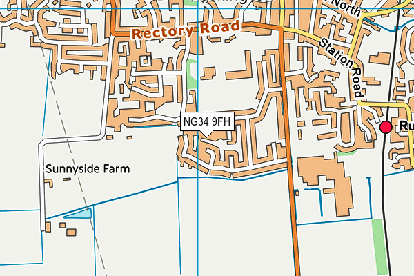 NG34 9FH map - OS VectorMap District (Ordnance Survey)