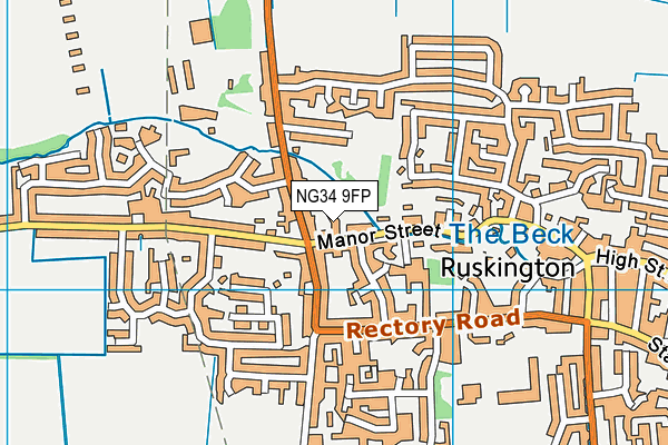 NG34 9FP map - OS VectorMap District (Ordnance Survey)