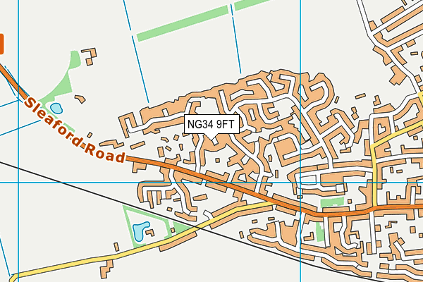 NG34 9FT map - OS VectorMap District (Ordnance Survey)