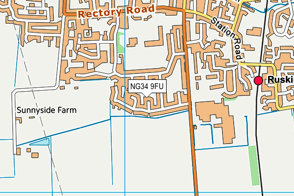 NG34 9FU map - OS VectorMap District (Ordnance Survey)