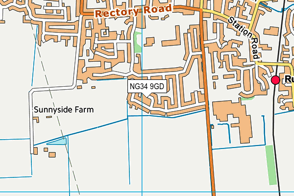 NG34 9GD map - OS VectorMap District (Ordnance Survey)