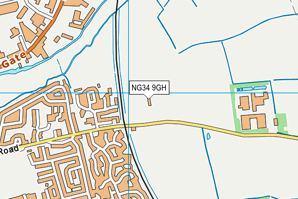 NG34 9GH map - OS VectorMap District (Ordnance Survey)