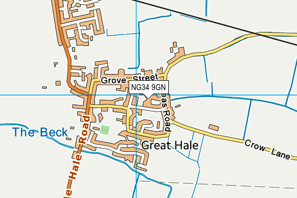 NG34 9GN map - OS VectorMap District (Ordnance Survey)