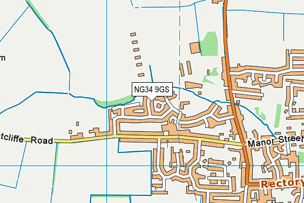 NG34 9GS map - OS VectorMap District (Ordnance Survey)